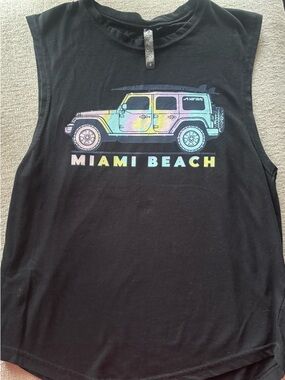 Miami Beach Graphic Muscle Tank